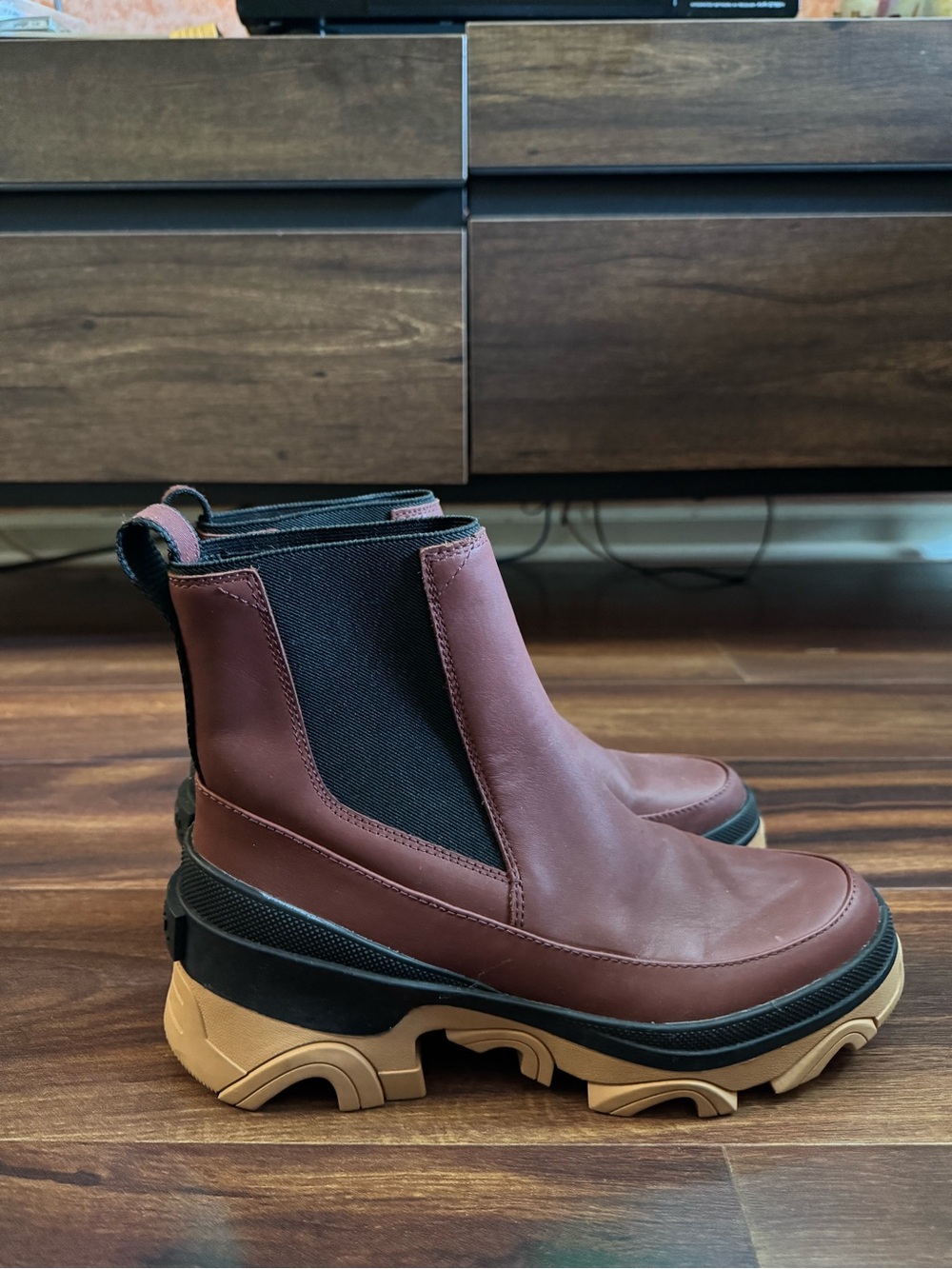 SOREL Women's Maroon Ankle Boots Size 8 - Picture 4 of 16